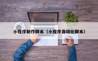 东平小程序制作脚本（小程序自动化脚本）